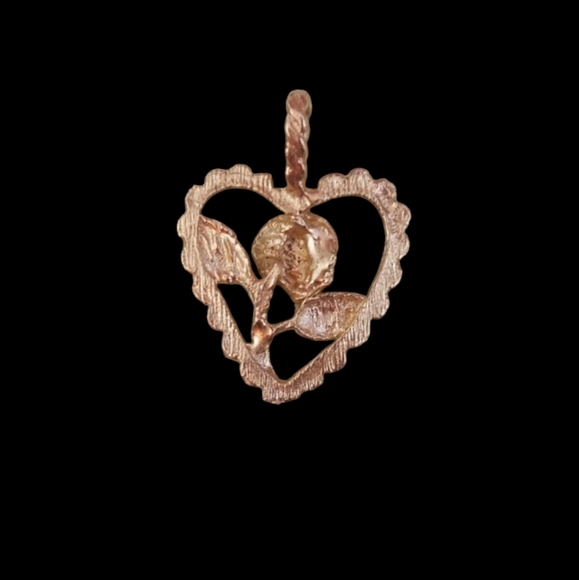 NWOT 14K Solid Gold Heart Pendant - Picture 2 of 2